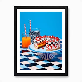 Checkerboard Cake Art Print