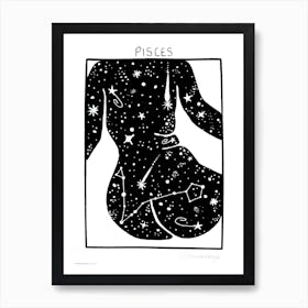 Celestial Bodies Pisces Art Print