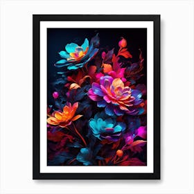 Abstract Flower Painting Art Print