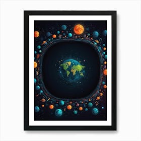 Space Background Art Print