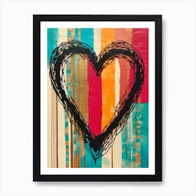 Heart Of Black Art Print