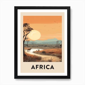 Vintage Travel Poster Africa 9 Art Print