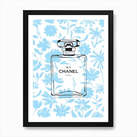 Sky Blue Light Blue Fashion Art Print