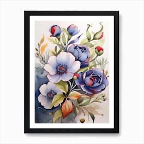 Watercolor Flowers 5 Art Print