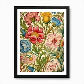 Floral Wallpaper 207 Art Print