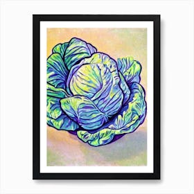 Cabbage 2 Fauvist vegetable Art Print