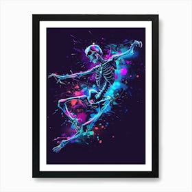 Skeleton Dance 6 Art Print