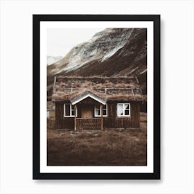Moss Covered Roof Cabin Art Print