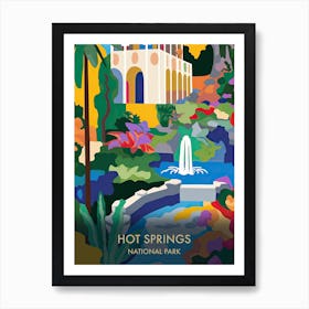 Hot Springs National Park Travel Poster Matisse Style 3 Art Print