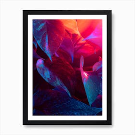 Abstract Background Of Leaves Art Print