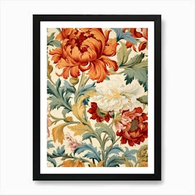 Floral Wallpaper 309 Art Print