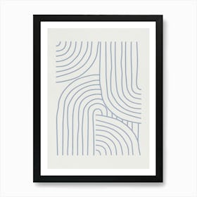 Abstract Wavy Lines 1 Art Print