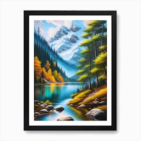 Mountain Lake 25 Art Print