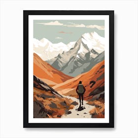 Lares Trek Peru 3 Hiking Trail Landscape Art Print