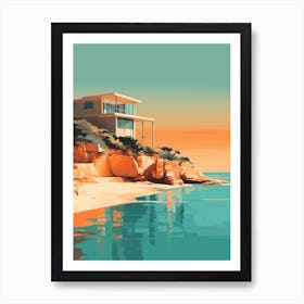 Hyams Beach Australia Abstract Orange Hues 1 Art Print