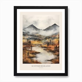 Scottish Highlands Uk Trail Poster Art Print