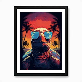 Turtle On The Beach Art Print