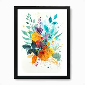 Watercolor Floral Painting Art Print