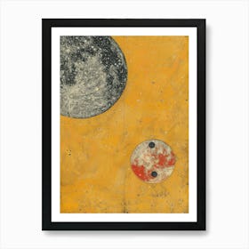 Moon And Planets Art Print