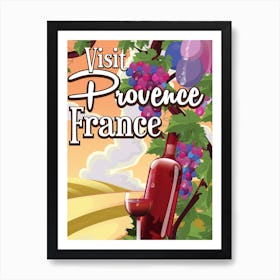 Visit Provence France Art Print