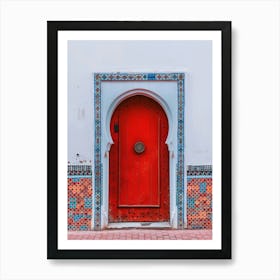 Red Door In Morocco 1 Art Print