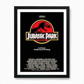 Jurassic Park, Wall Print, Movie, Poster, Print, Film, Movie Poster, Wall Art, Art Print