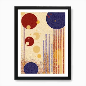 illustration featuring large and small circles Poster