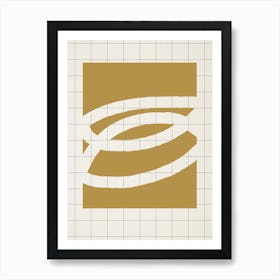 Abstract Beige Composition 1 Art Print