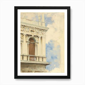 A Corner Of The Library In Venice, John Singer Sargent Art Print