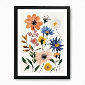 Painted Florals Cosmos 1 Art Print