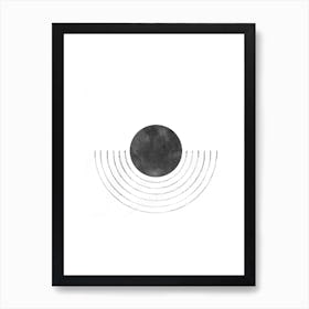 Moon In A Circle Art Print