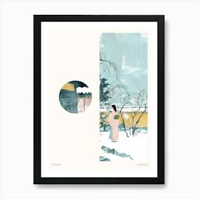 Nara Japan 4 Cut Out Travel Poster Art Print