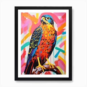 Colourful Bird Painting Falcon 4 Art Print
