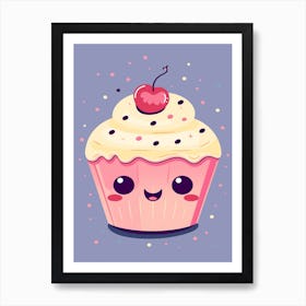 Cupcake Kawaii Illustration 3 Art Print
