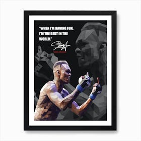 Israel Adesanya Quotes 2 Art Print