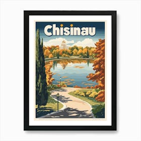 Aihrgdesign A Mid Century Modern Travel Poster For Chisinau Art Print