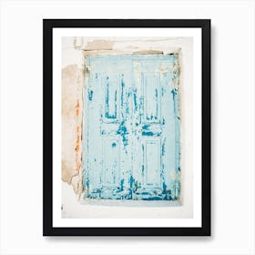 Worn Blue Window Art Print