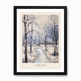 Winter City Park Poster Forest Park St Louis 2 Art Print