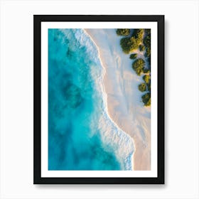 Aerial View Of A Tropical Beach 8 Art Print