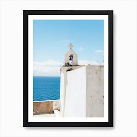 White Chapel By The Sea, Travel Photography France Art Print