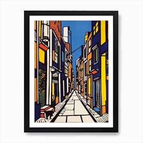 Painting Of Buenos Aires In The Style Of Pop Art 1 Art Print