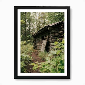 Forest Log Cabin Art Print