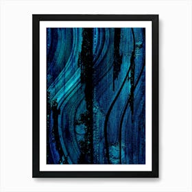 Blue Abstraction Texture Deep Ocean Floor 2 Art Print