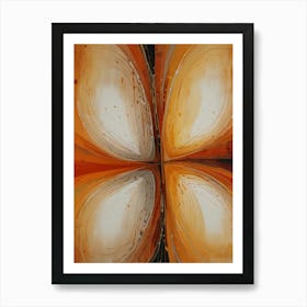 Abstract Orange Butterfly Art Print