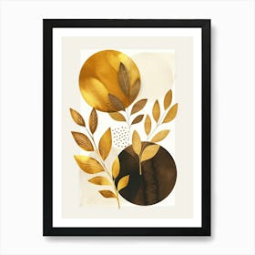 Gold Leaves 9 Art Print