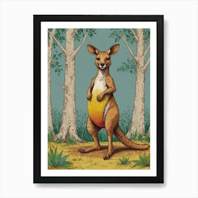 Kangaroo Canvas Print Art Print