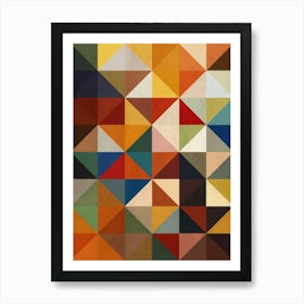 Squares and triangles in harmony 6 Art Print