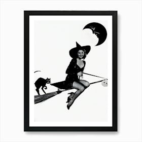 Actress Ava Gardner Dressed As A Witch Art Print