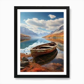 Boat On A Lake 5 Art Print