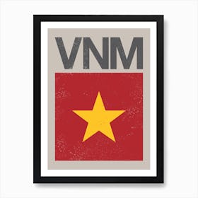 Vietnam Flag Art Print
